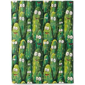 5rgtf456gfeqfd121 Ainori Pickle Green Throw Blanket 50x60 Ultra Soft Fleece Lightweight Food Lovers