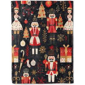 5rgtf456gfeqfd135 Ainori Festive Nutcracker Throw Blanket- Ultra Soft Fleece Lightweight Ballerinas