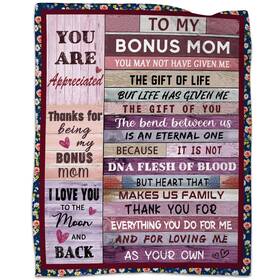 Ajiiusv 649762108953 Bonus Mom Gifts From Daughter Son Mothers Day Blanket For Stepmom