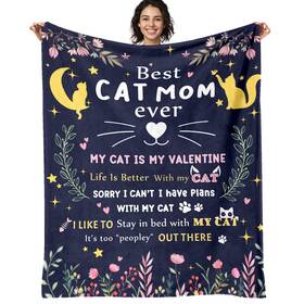 Ajiiusv 766646480056 Cat Mom Blanket 50x60 Inch Gifts For Women Lover