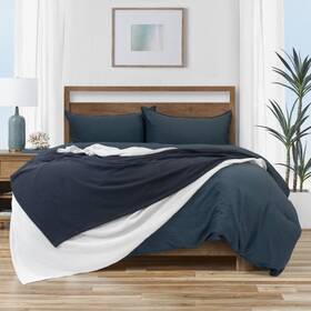 Bl4829chlqb Algodon Sophie Cotton Waffle Blanket Charcoal - Queen