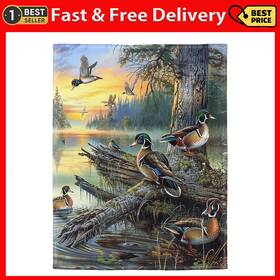Alive-yyx 445020310372 Mallard Ducks Blanket 60 Inch X80 Lake Wild Animals Soft Fluffy Fleece Throw For Cou