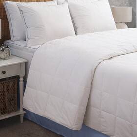 Bl001532b-ds Allied Home Serenity Cool White Pcm 100% Cotton Down Alternative Filled Blanket