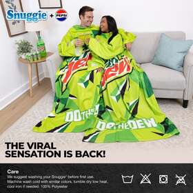 Allstar Innovations 740275301371 Snuggie Mtn Mountain Dew 71 Inch X54 Blanket With Sleeves New Without Box