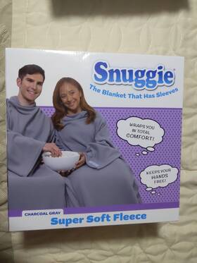 Sna21004 Allstar Innovations New Snuggie The Original Wearable Blanket That Has Sleeves Hands Charcoal Gray