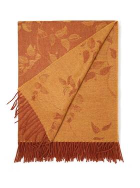 Alpaca Home 765453456681 Floral Leaf Botanical Throw Blanket 100% Baby Wool 5.9 Fe