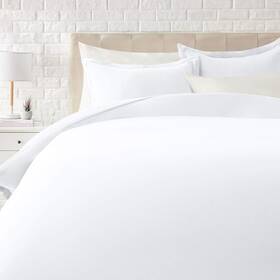 Ds19-f Amazon Basics Lightweight Microfiber 3 Piece Duvet Full/queen Bright White