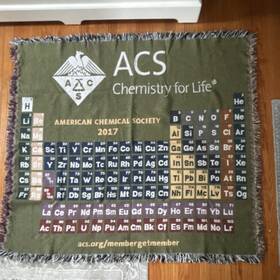 American Chemical Society Asl47541 Acs 2017 Cotton Throw Blanket Periodic Table