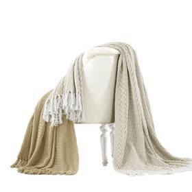 Amrapur Overseas 645470199023 Batik 100% Cotton Throw Blanket - 2 Pack Caf Au Lait
