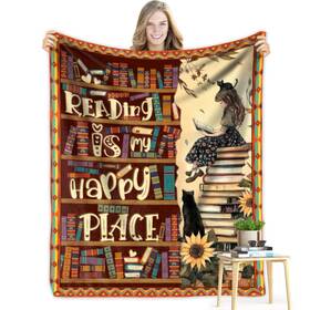 Amsnkee 769464488549 Book Lovers Gifts Librarian Throw Blankets Lover For Women G
