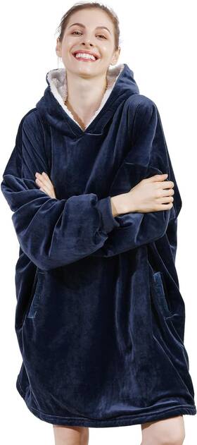 Amyhomie 705353047312 Blanket Sweatshirt Oversized Sherpa Hooded Fleecehu