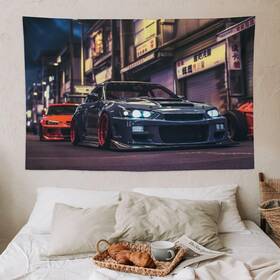 Awl233-sdog06jx7s8v Anmogid Jdm Car R32 Tapestry Japanese Street Wall Hanging Aesthetic Decoratio