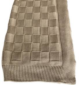 Ann Gish 761490068702 Cesta Throw/blanket Camel 51 X 66 In 100% Cotton Knit Nwt