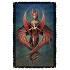 Anne Stokes Copperwing Sublimation Woven Throw White 887806955884