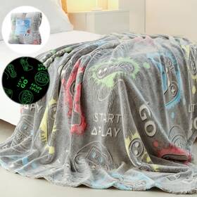 Anowpo 768461266419 Glow In The Dark Blanket Game Controller Gifts For Boys Soft Kids Throw Gamer