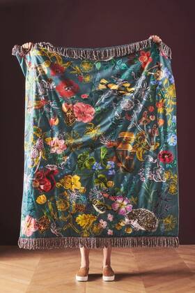 69947455 Anthropologie New Nathalie Lete Velvet Throw Blanket