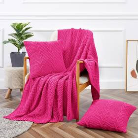 B09xb2kkzc Aormenzy Knitted Throw Blanket 50 X 60 And 2 Pillow Covers 18 3 Piece Hot