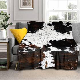 Chhlch99l7h0bb2 Aportt Cow Print Flannel Throw Blanket Soft Lightweight Cozy Western Decor 40x50 Inch