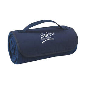 Approved 9x691 Blanket Safety Begins Here Navy Blue