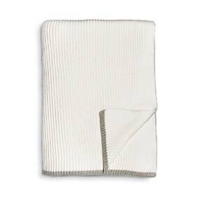 Aqua 829479471995 Home Ribbed Knit Decorative Throw 60 X 80 Snow/aluminum