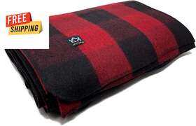 Arcturus 445010720723 Plaid Wool Blankets - 4.5lbs Warm Heavy Washable Large Ideal For Camping O