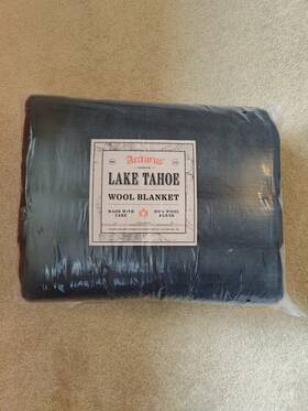 Arcturus 850052952181 Lake Tahoe Queen Size Wool Blanket - Charcoal 90 Inch X 96