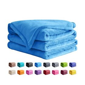 7wdcm00s0077 Astarin Throw Blanket King Size Blue For Sofas Beds Fuzzy