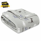 Augie And Friends 1-piece Gray Ultra Soft Plush Microfiber King Blanket