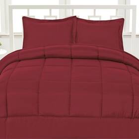 Aurora Bedding 641427571836 Luxurious Down Alternative Soft Solid Color Comforter Box Stitch Brushed Micr