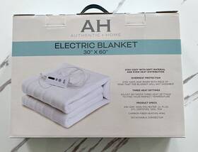 Au-2399 Authentic Home New Heated Electric Blanket 30 Inch X60