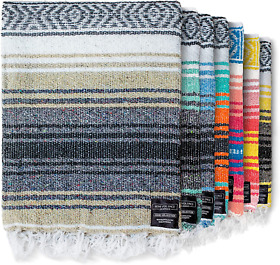 Authentic Mexican Blanket Picnic Handwoven Serape Perfect As