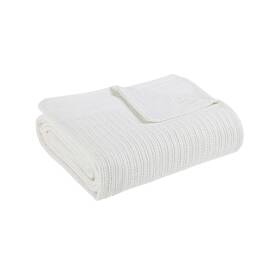 Avanti Linens 021864400096 Fiesta - King Blanket Soft Thermal Cotton White