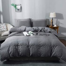 Pmk001g Avelom Seersucker Duvet Cover Set King Size 104 104ftftx90ftft Dark Gray