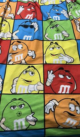 Avon 094000394764 2008 M&ms Micro Fleece Throw Blanket Approx. 47 Inch X 63