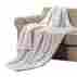 B3497 Unbranded Sherpa Throw Blanket White Super Soft Microplush High Quality 50 X 60 Warm New