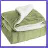 Synchkg090560 Ba523g1cn5tw Sherpa Fleece Blanket Twin Size Sage Green Plush Fuzzy Soft