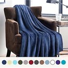 Ba523g2al4th Flannel Fleece Luxury Blanket Blue Navy Throw Lightweight Cozy Plush
