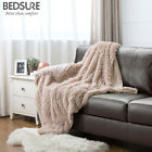 Ba701c5dg Bedsure Plush Faux Fur Reversible Fleece Blanket Throw Soft Lightweight