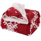 Ba741c6ad1tw Bedsure Christmas Throw Blanket Jacquard Shu Velveteen With Snowflakes Soft