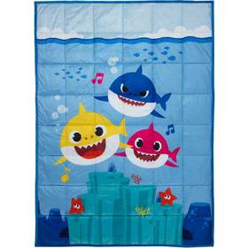 A4892i Baby Shark Kids Weighted Blanket Super Soft Plush Bedding 36 Inch X 48 4.5 Lbs