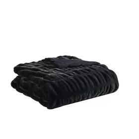 87986754 Badgley Mischka 50 Inch X70 Oversized Home Ruched Faux Rabbit Fur In Gift Box Throw Blanket
