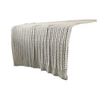 Bamah1118-66-deepgrey Isunshine Cotton Knitted Cable Throw Soft Warm Cover 709803661349