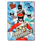 Bandai Power Rangers Dino Charge Plush Twin Throw Blanket 62 X 90 New 073558711933