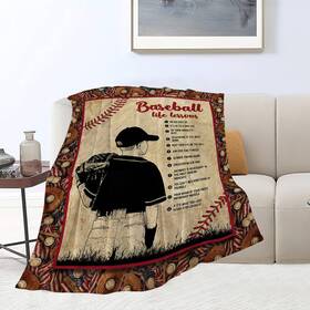 Banonaty 418827999781 Baseball Decor Gifts Cozy Fleece Flannel Blanket Soft Warm Plush Lightweight