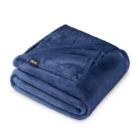 80860898 Bare Home Microplush Fleece Bed Blanket By - Full/queen Dark Blue