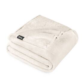 80860947 Bare Home Microplush Fleece Bed Blanket By - Throw Vanilla