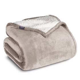 80892686 Bare Home Pebble Full/queen Faux Shearling Fleece Blanket By
