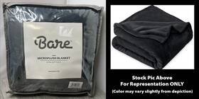Bare Home 812228030826 Ultra-soft Fleece Microplush Blanket Black King Size