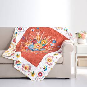 Barefoot Bungalow 636047374356 Topanga Throw Blanket 50 X 60-inch Multi