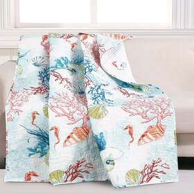 Barefoot Bungalow 636047389350 Sarasota Throw 50 Inch X 60 Multicolor